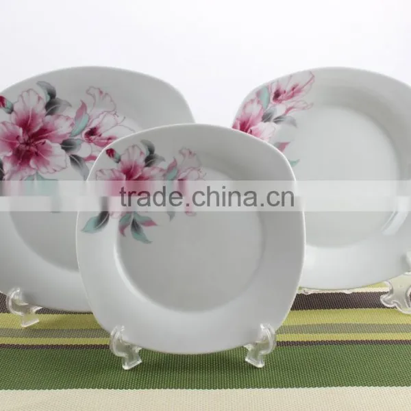 Square Ceramic Dinnerware Set With Decal,dinner Ware Plate Sets photo-4