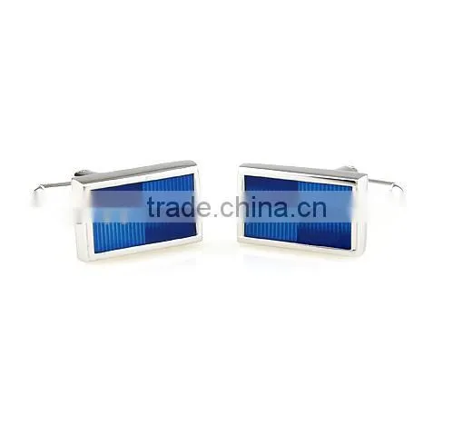 Blue Fiber Optic Cufflinks Rectangle Cufflinks photo-3
