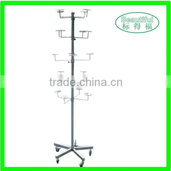 Adjustable Chrome Shop Fittings Display Rack