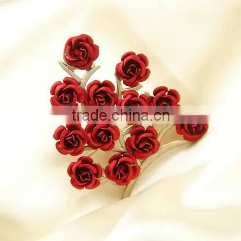 Alloy Rose Wedding Brooch Bouquet photo-2