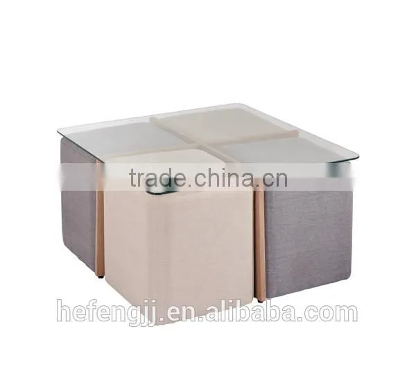 European Style Coffee Table With 4 Seats Set