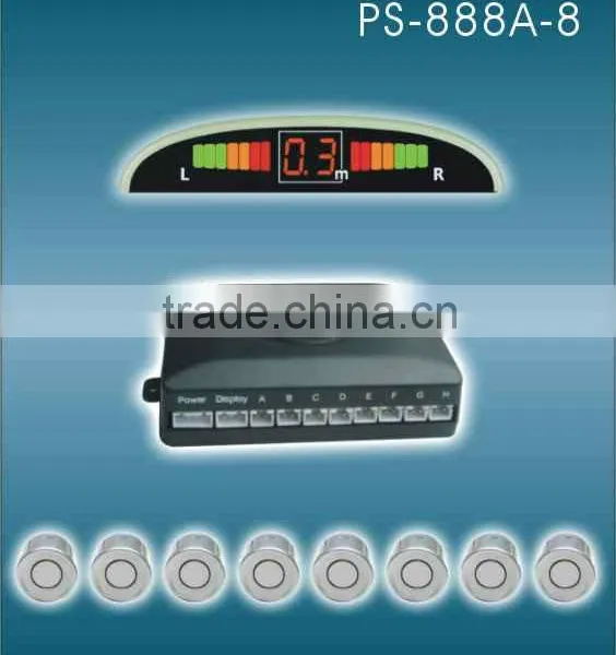 12V Ultrasonic Waterproof Reversing Sensor LED Display Car Parking Sensor PS-888A-8