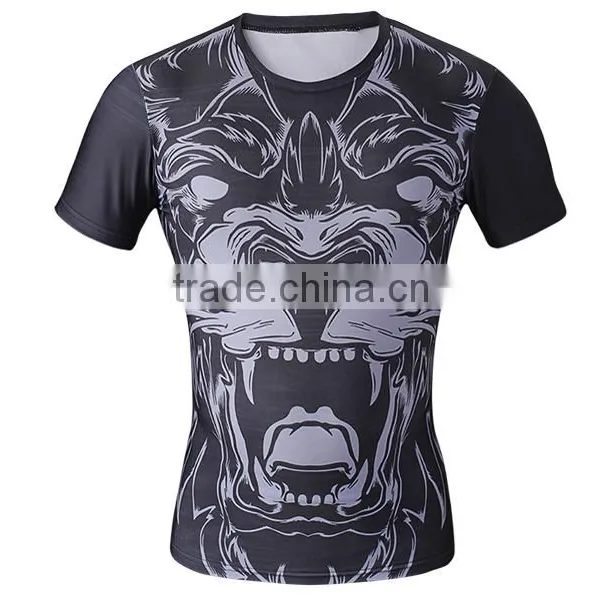 OEM Factory Wholesale High Quality Marvel Superhero Clothes Compression Tights T Shirt 3D Printing Men Tops photo-3