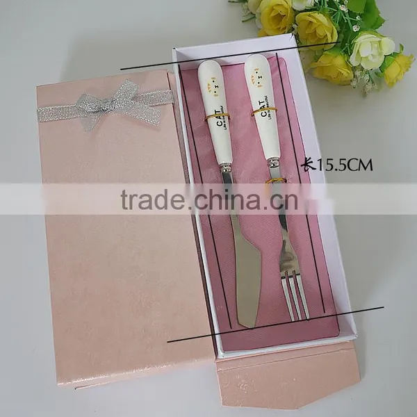 2015 New Design Small Knife and Spoon Ceramic Cutlery Set photo-6