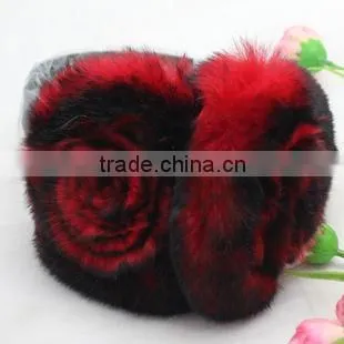 Wholesale Price Rex Rabbit Fur Earmuff for Women/winter Fur Earmuff photo-3