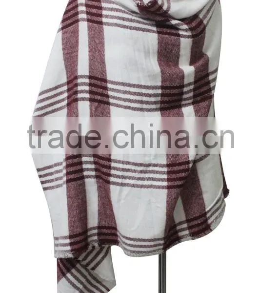 Plaid Tartan Brand Name Classic Oversize Winter Scarf photo-2
