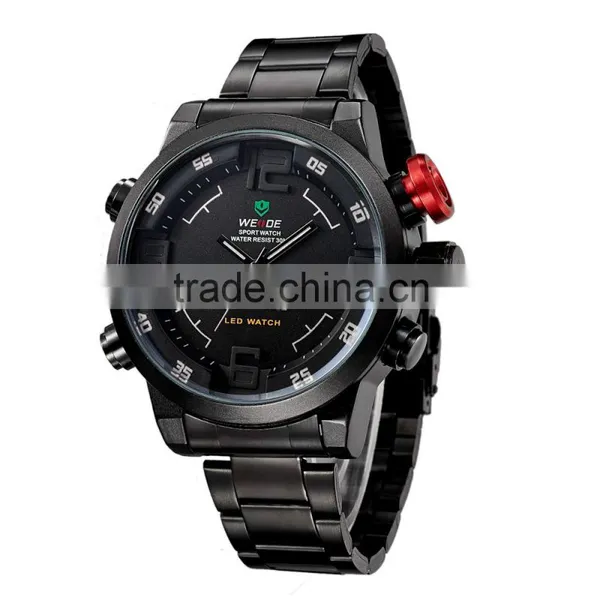 China Brand Wrist Watches 3 ATM Water Resistant Luxury Man Weide Led Watch photo-6