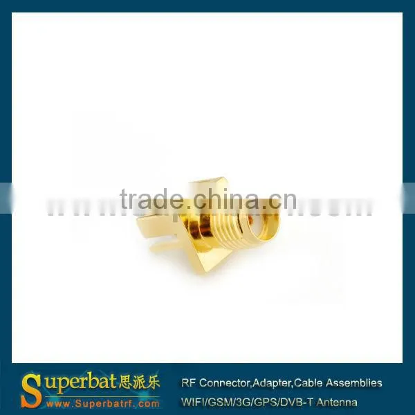 Wide Flange SMA Female PCB Connector End Launch Mount 0.79mm photo-2