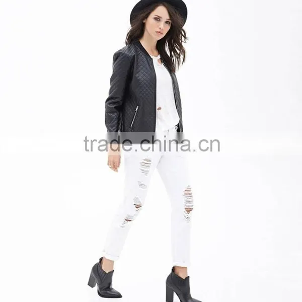 Leather Jacket For Women Leather Jackets Fashion Winter Jackets Argyle Faux Leather Jackets For Women Sportive Jackets photo-4