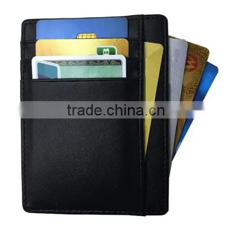 RFID Wallet Leather RFID Blocking Wallet Slim Card Holder Case photo-3