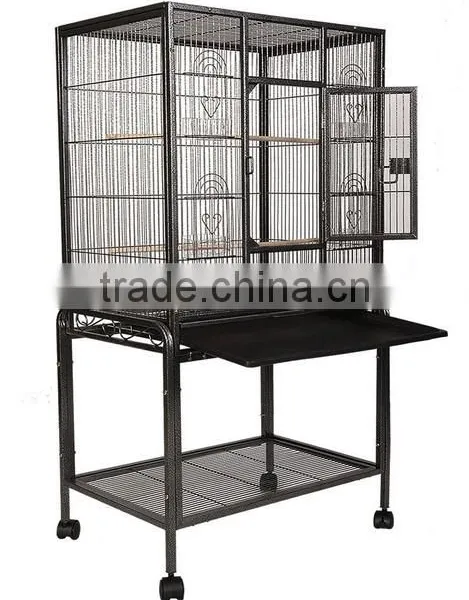 New Design Iron Wire Bird Cage With Stand and Wheels photo-2