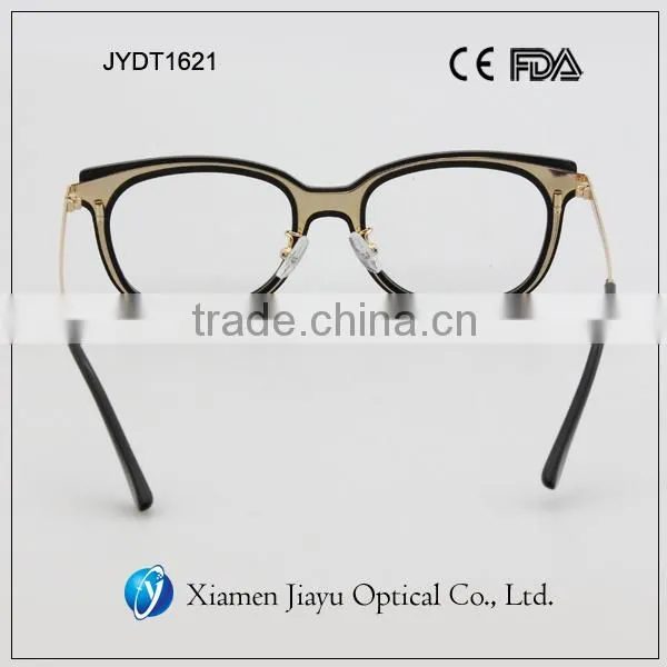 Golden Color Metal Temple Acetate Frame Spectacle Frames photo-5