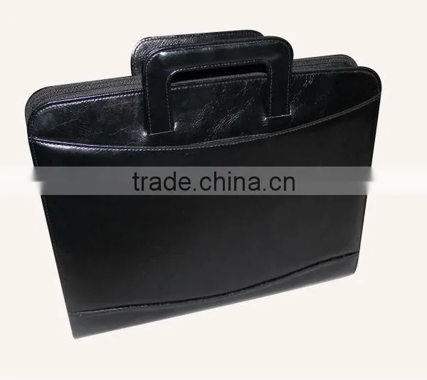 Embossed Business Leather Portfolio/folder With Handle /notepad/penholder photo-3