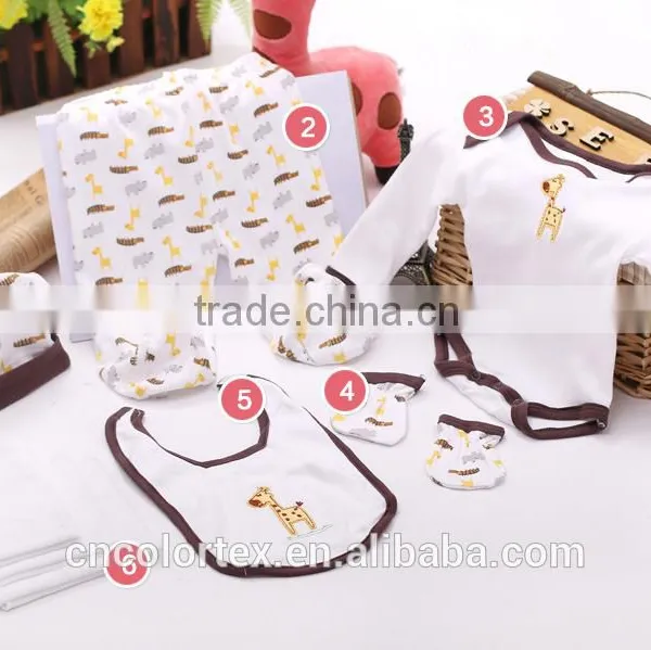 China Baby Clothing 8PCS Set Gift Box Romper Pants Hat Bib Towel photo-4