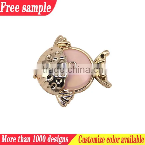 Crystal Style Fish Design Plastic Shoe Buckle Accessories