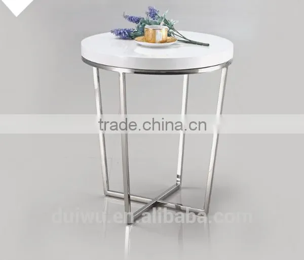 2016 Simple Round Wooden Material Stainless Steel Table photo-5