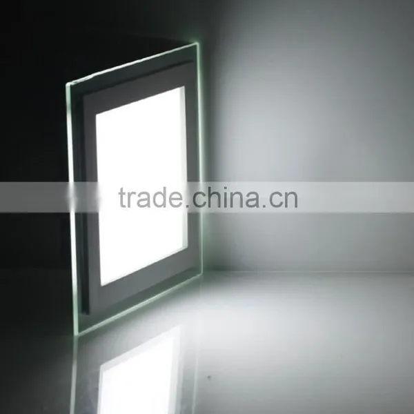 High Brightness LED Lighting Aluminium Glass 12w Square Led Panel Light photo-5