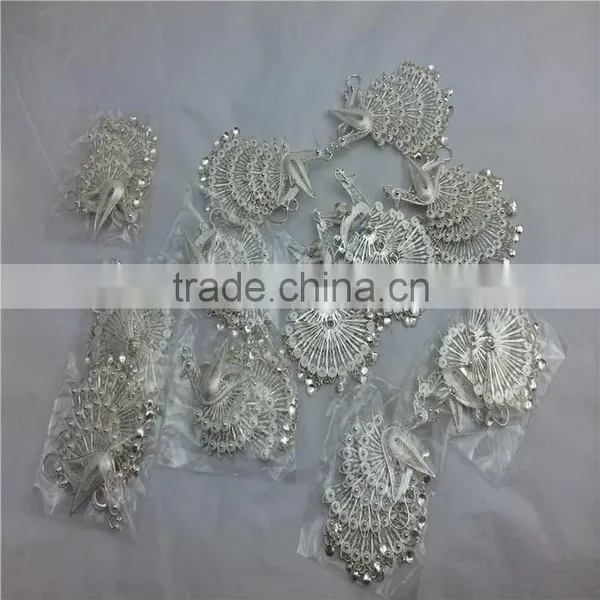 Ethnic Minorities The Dai Nationality Silver Peacock Dress Decoration Silver Plating Processing photo-4