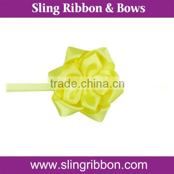 Pre-tied Polyester Satin Ribbon Bow With Wire Twist photo-6