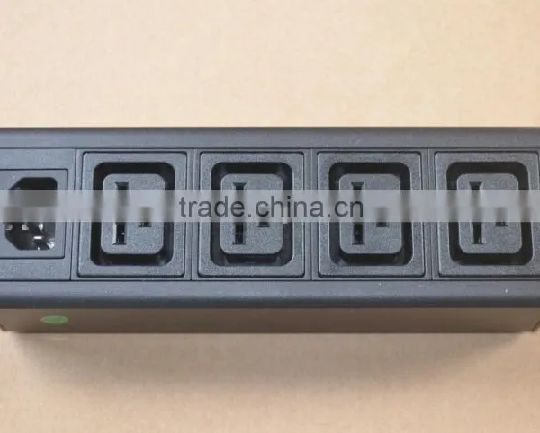 IEC C14 Inlet to IEC C19 Socket PDU 4 Way Outlet Power Distribution Unit & Power Strip for UPS or Cabinet Use