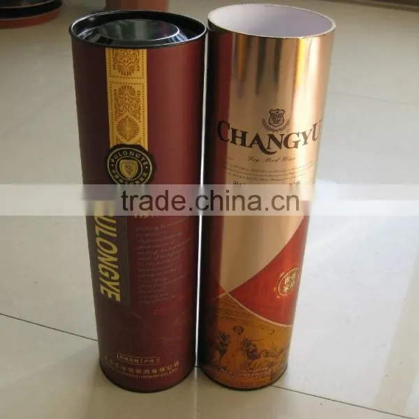 Hot Sale 4 Color Printed Paper Tube for Red Wine Packing photo-3
