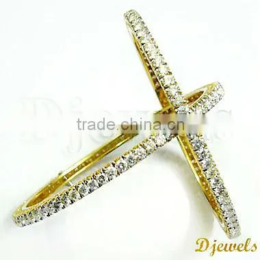 Diamond Bangles, Single Line Bangles, Diamond Jewelry photo-2
