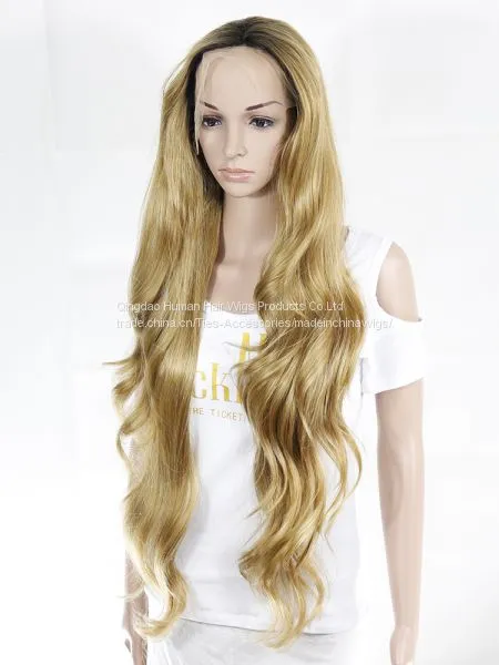 Long Curl Brown Color Synthetic Wigs photo-4