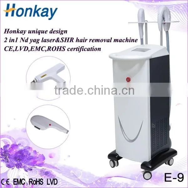 Professional SHR YGA laser machine permanent hair removal multifunction machine