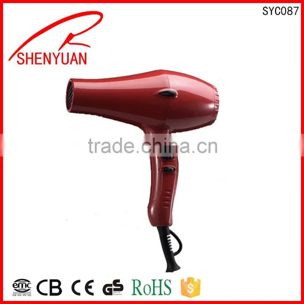 Professional AC Motor Hair Dryer Hairdryer With Comb Black photo-2