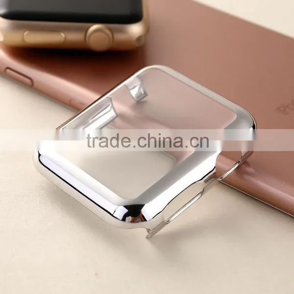 Electroplate Hard PC Case Cover With Protective Film For Apple Watch i Watch 38mm 42mm Shell Shockproof Frame Cover Shell photo-4