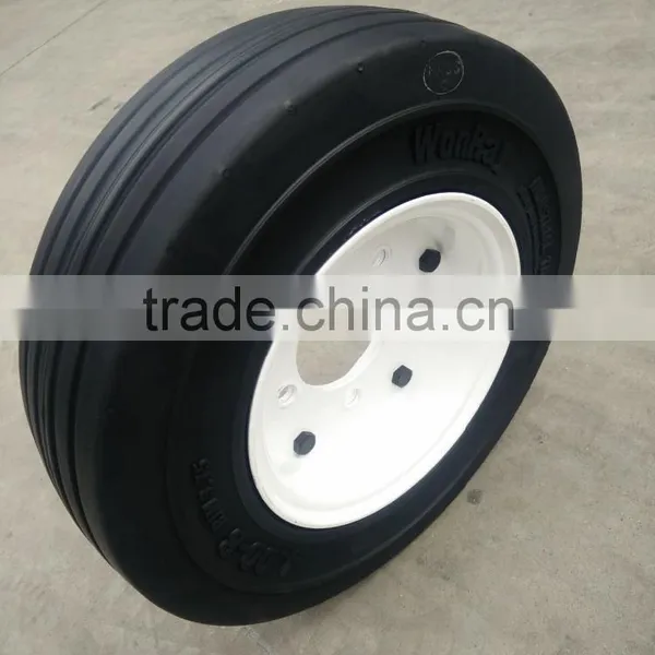 High Quality Baggage Cargo Solid Tyres 4.00-8 on Rims for Airport photo-5