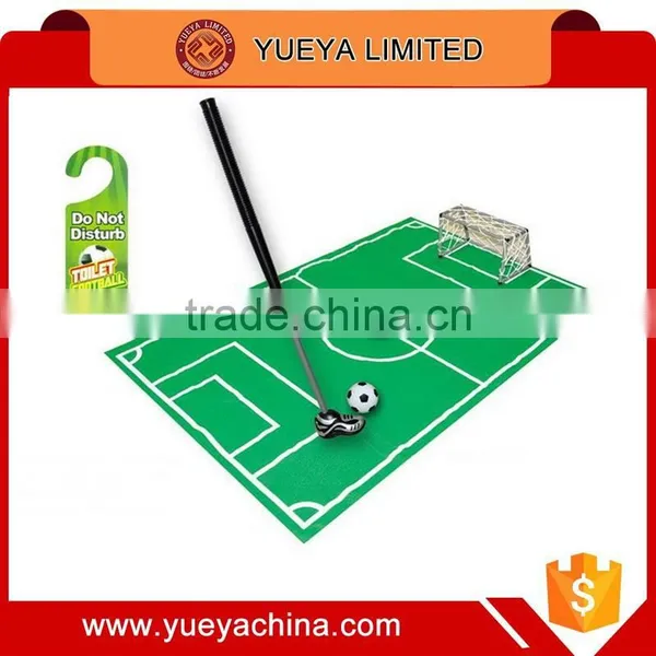 High Quality Kids Sport Outdoor Sport Toys, Toilet Bathroom Mini Football Mat Set Game Potty Putter Novelty Sitting WC Pan Footb