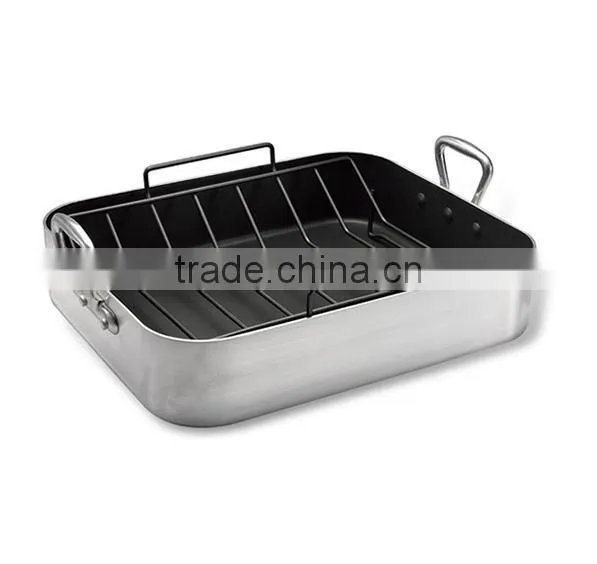 Rectangular Aluminum Roasting Turkey Pan With U Rack photo-5