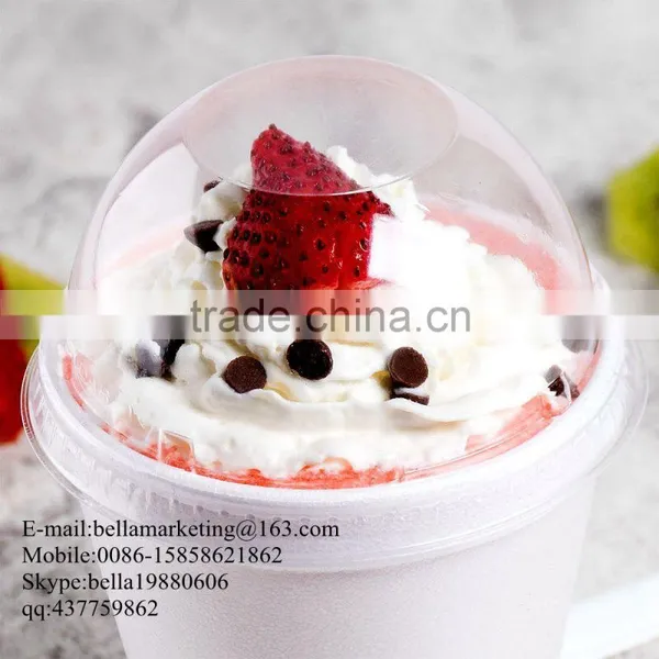 Disposable Clear Plastic Dome Lids for 12,14 ,16,20,24 oz Paper Cup photo-2
