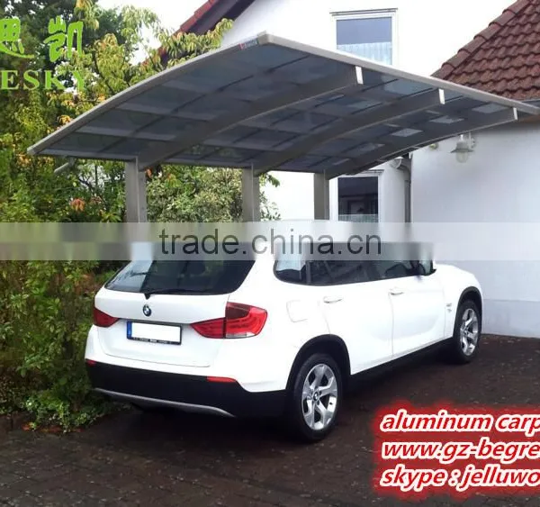 DIY Easy Installation Cantilever Aluminum Carport With Arched Roof photo-6