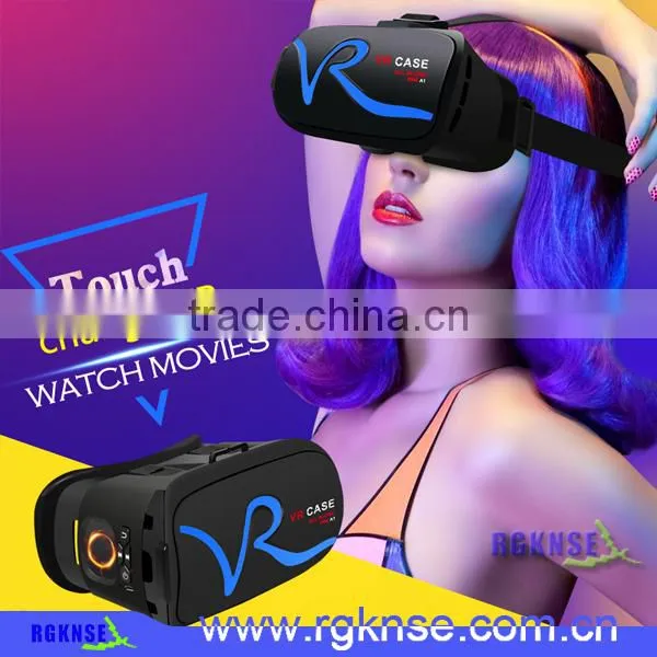 popular hot selling VR CASE RK-A1 VR headset upgraded version all in one touch panel control with bluetooth
