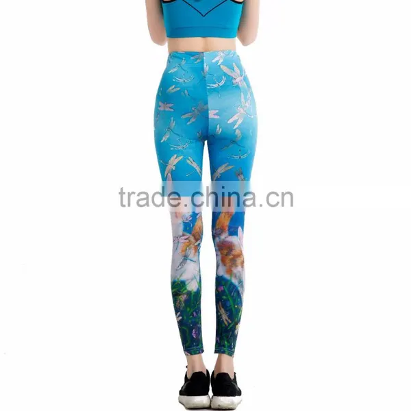 Amazon Best Saller Printed Women's Lightweight Printed Full Ankle Length Leggings for Summer(custom Logo) photo-3