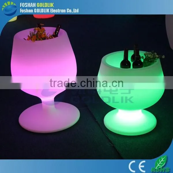 LED Bar Furniture Plastic Wine Barrel With RGB Light Colorful Changing photo-2