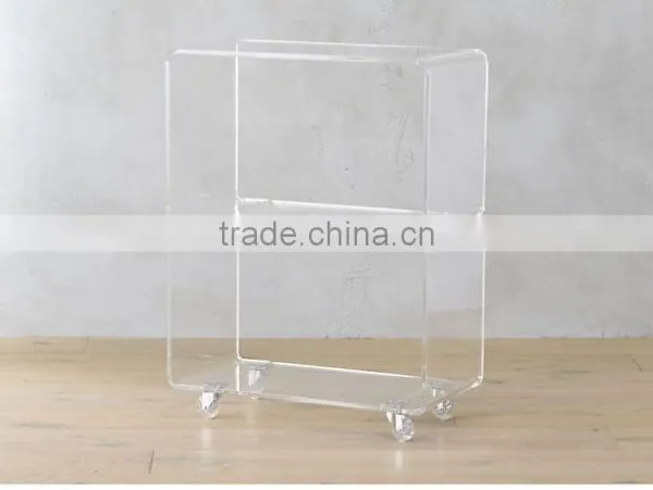 Supplier Acrylic Lucite Juice Bar Cart Serving Trolley photo-6