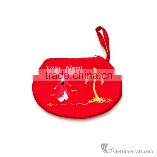 Hand Embroidered Wallet With Handle, 100% Made From Natural Silk photo-2