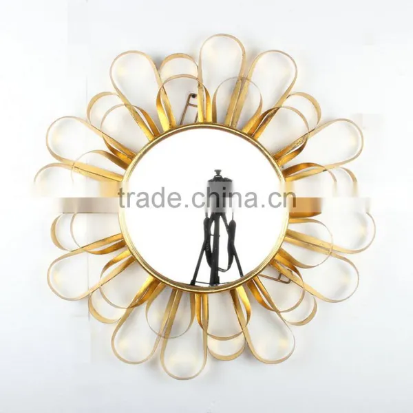 Antique Metal Frame Mirror Wall Mirrors Decorative photo-3