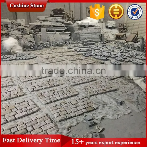 Granite Cobblestone Paver Mats, Mesh Cobblestone Pavers for Sale photo-5