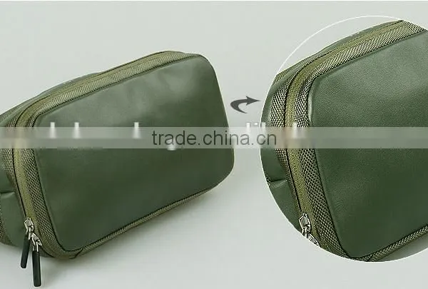 Fashion PU+polyester Folding Men Toiletry Bag for Travel photo-5
