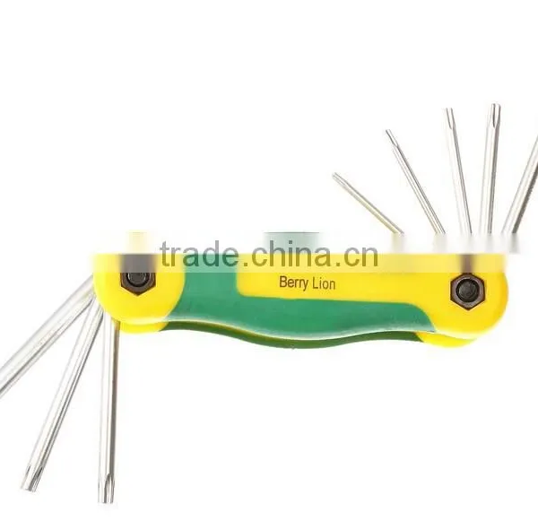Berrylion Tools Mini Size CRV 8pcs Hex Key Set Torx Key Allen Wrench Set With High Quality photo-5