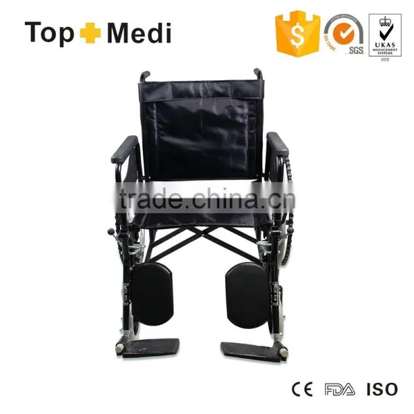 Topmedi Manual Hospital Chair Steel Wheelchair for Handicapped Person photo-5