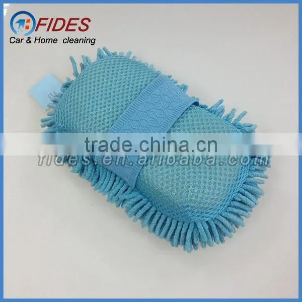 Chenille Microfiber Mesh Hole Car Microfiber Sponge