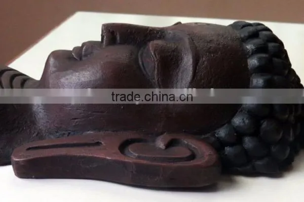 Hand Crafted Wooden Mask of Lord Buddha Wall Hanging Made In Nepal photo-2