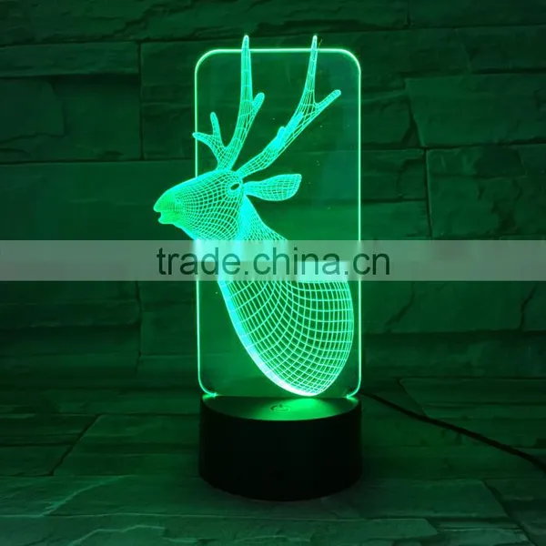 UCHOME Deer Shape Lamp Christmas Gift 3D Illusion Lamps photo-5