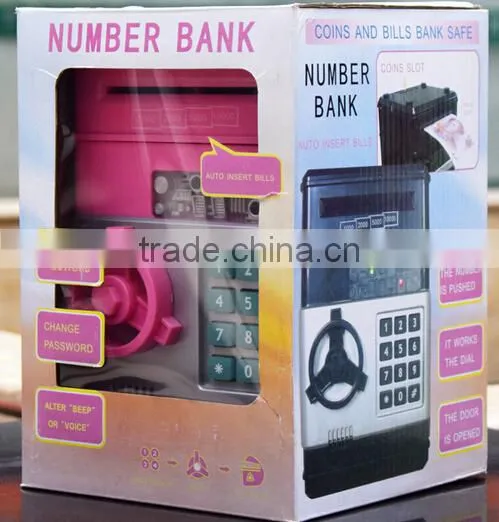 UCHOME Square ABS Plastic ATM Automatic Volume of Money Piggy Bank,password Vault Piggy Bank photo-6