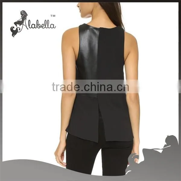 2016 New Products Black Top Leather Tops photo-2